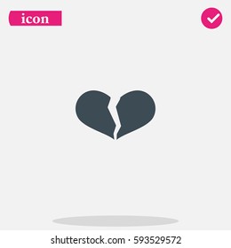 Broken heart icon.