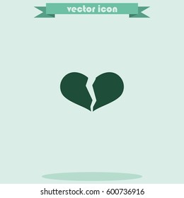 Broken heart icon.