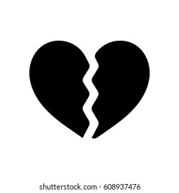 Broken heart icon