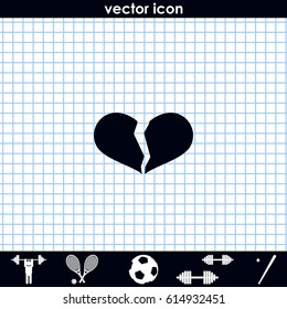 Broken heart icon.