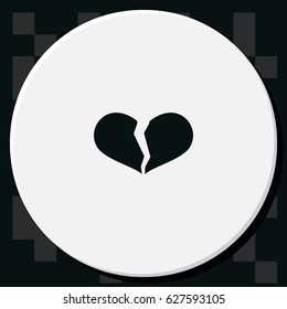 Broken heart icon.