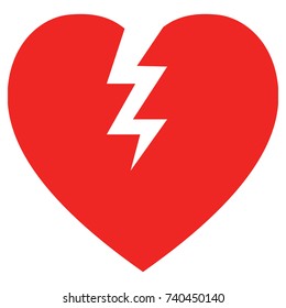 Broken heart icon