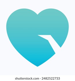 Broken Heart icon For Apps And Websites. Vector Illustration. Isolated Gradient Vector Icon.