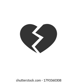 Broken Heart icon design isolated on white background