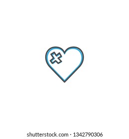 Broken heart Icon Design. Lifestyle icon vector design