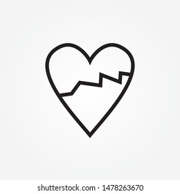 
broken heart icon design vector illustration