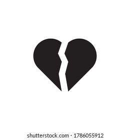 Broken Heart Icon Design Vector Template