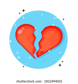 Broken heart icon design vector