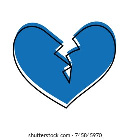 broken heart icon divorce end of love symbol