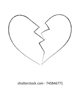 broken heart icon divorce end of love symbol
