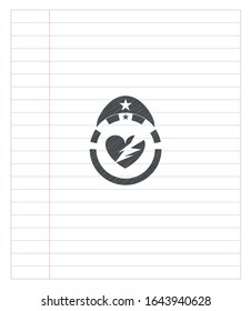 broken heart icon draw (pencil strokes). Vector Illustration. Detailed.