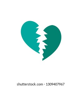 Broken heart icon. Element of Web Valentine day icon for mobile concept and web apps. Detailed Broken heart icon can be used for web and mobile