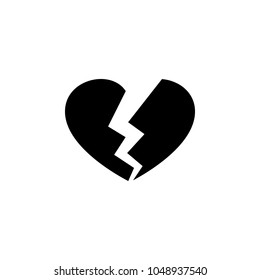 broken heart icon. Element of wedding and divorce elements illustration. Premium quality graphic design icon. Signs and symbols collection icon for websites, web design on white background