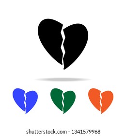 broken heart icon. Elements of simple web icon in multi color. Premium quality graphic design icon. Simple icon for websites, web design, mobile app, info graphics