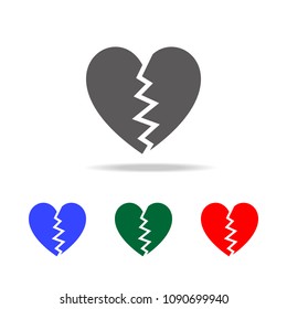 broken heart icon. Elements of Valentine's Day in multi colored icons. Premium quality graphic design icon. Simple icon for websites, web design, mobile app on white background