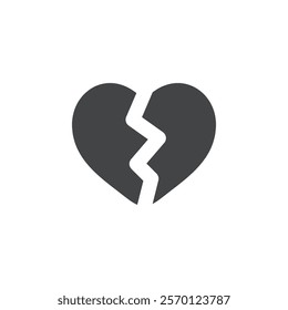 broken heart icon Flat logo set collection