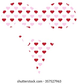 Broken Heart Icon, hand drawn icons and illustrations for valentines and wedding - hand drawn stock vector