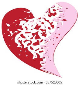 Broken Heart Icon, hand drawn icons and illustrations for valentines and wedding - hand drawn stock vector