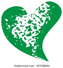 Broken Heart Icon, hand drawn icons and illustrations for valentines and wedding - hand drawn stock vector