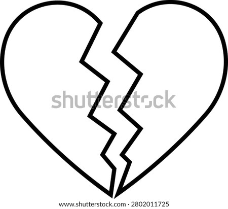 Broken Heart Icon Heartbreak and Love Loss Symbols Bundle, Emotional Pain, Sadness, Relationship Breakup Vector in Flat and Line Style