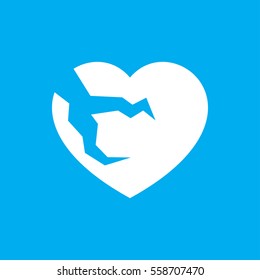 broken heart icon illustration isolated vector sign symbol