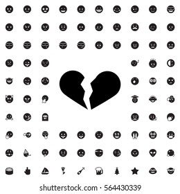 broken heart icon illustration isolated vector sign symbol
