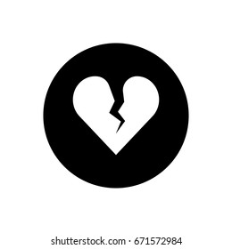 broken heart icon illustration isolated vector sign symbol