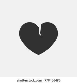 Broken heart icon illustration isolated vector sign symbol