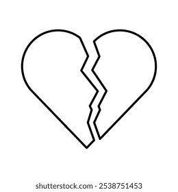 Gráficos del Vector Broken Heart Icon Line