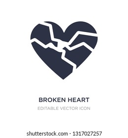 broken heart icon on white background. Simple element illustration from Shapes concept. broken heart icon symbol design.