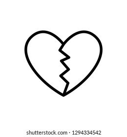 Broken Heart Icon. Relationship. Valentines Day.
