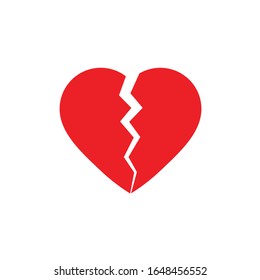 broken heart icon separated symbol black vector 