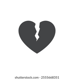 broken heart icon sign and symbol