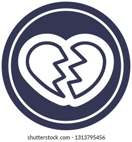 broken heart icon symbol