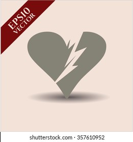 Broken heart icon or symbol