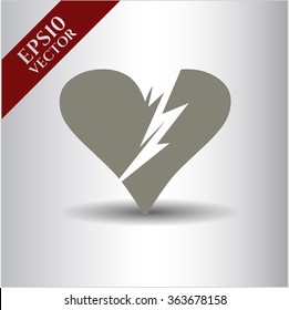 Broken heart icon or symbol