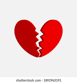 Broken Love Heart Dripping Blood Stock Illustration 945111