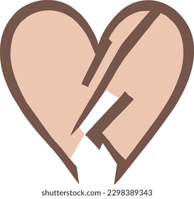 Broken Heart Icon, Vector 23