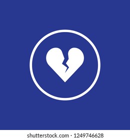 broken heart icon vector