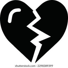 Icono del corazón roto, vector 29