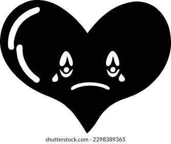 Broken Heart Icon, Vector 8