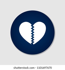 Broken Heart Icon Vector Design