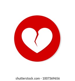 Broken heart icon. Vector illustration