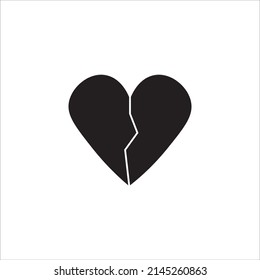 broken heart icon vector illustration symbol