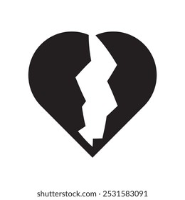 
Broken Heart Icon vector illustration.