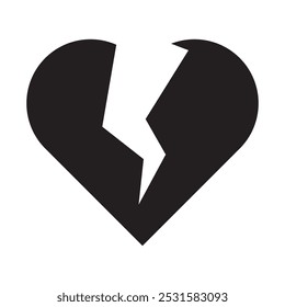 
Broken Heart Icon vector illustration.