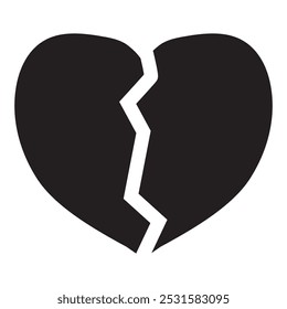 
Broken Heart Icon vector illustration.