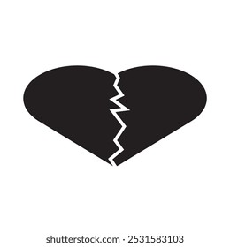 
Broken Heart Icon vector illustration.