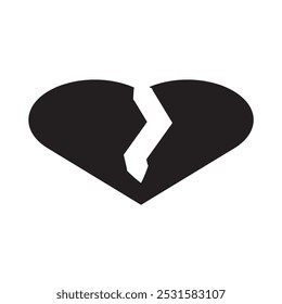 
Broken Heart Icon vector illustration.