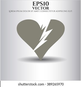 Broken heart icon vector illustration